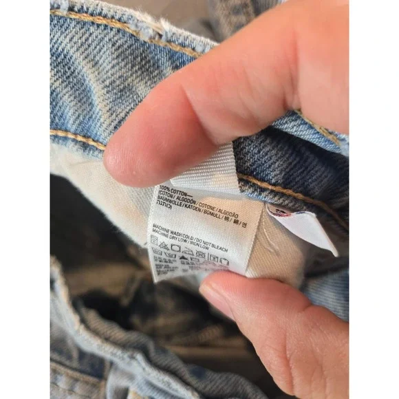 American Apparel Jeans Womens 26 Light Wash Relaxed Fit‎ Mushrooms Cactus Fray - Picture 12 of 14